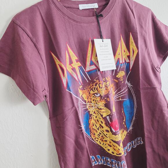 Daydreamer Def Leppard American Tour Tee Huckleberry Graphic Band S New - Picture 2 of 13